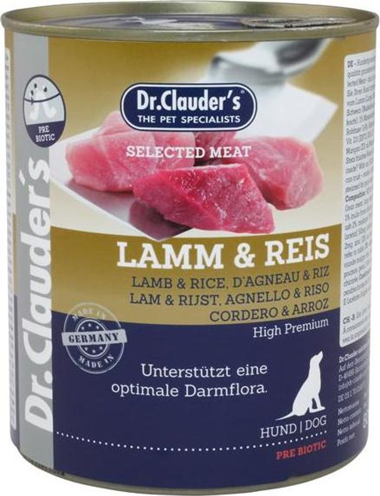 Dr.Clauder‘s 22245000, Adult, jede Rasse, Lamm, Reis, 800 g