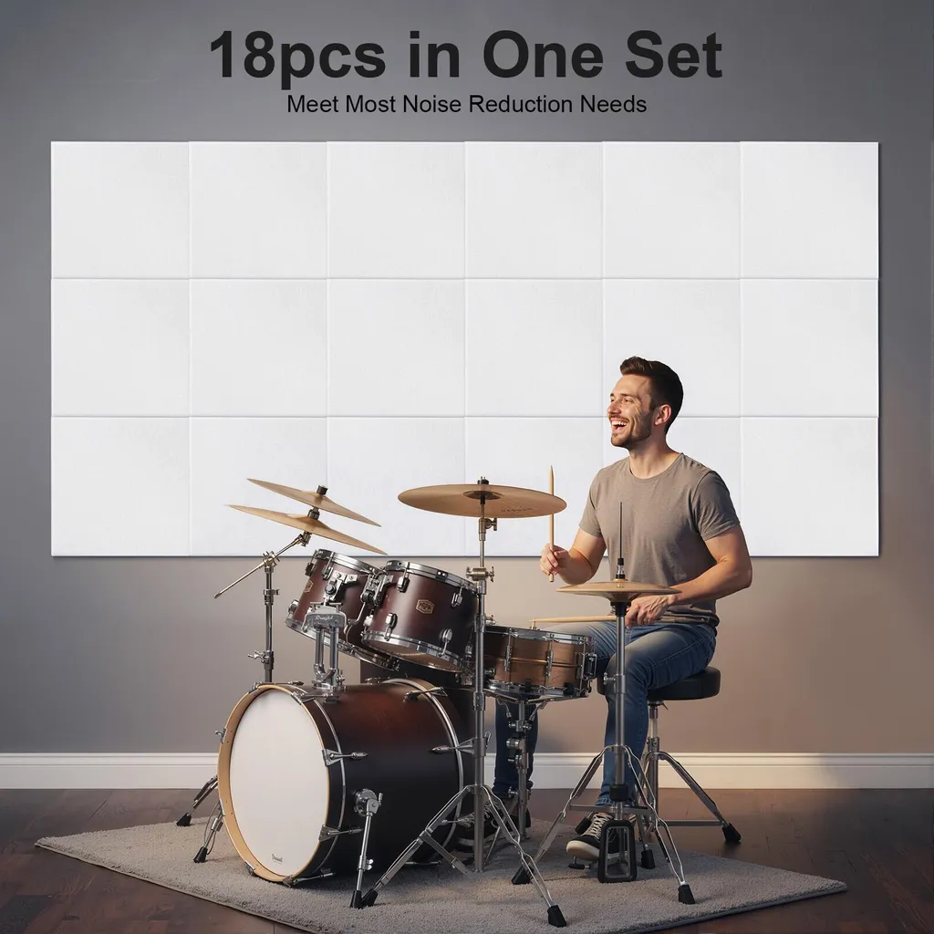 Panneaux acoustiques blancs installation facile pose sans percer x18