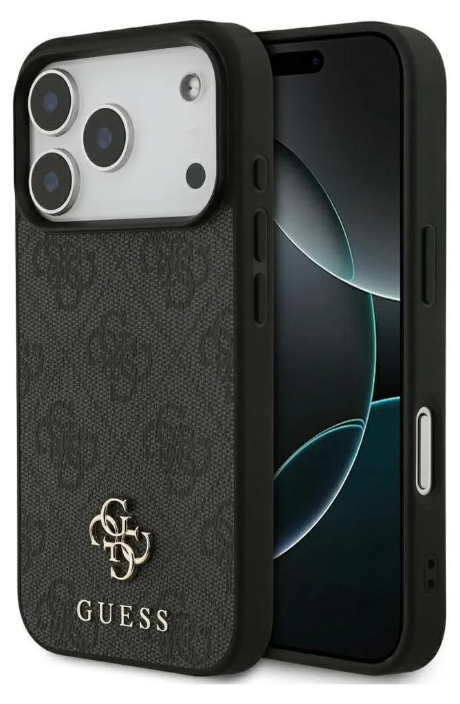 Custodia iPhone 17 Pro Max Guess MagSafe Nera 4G Logo | Elegance