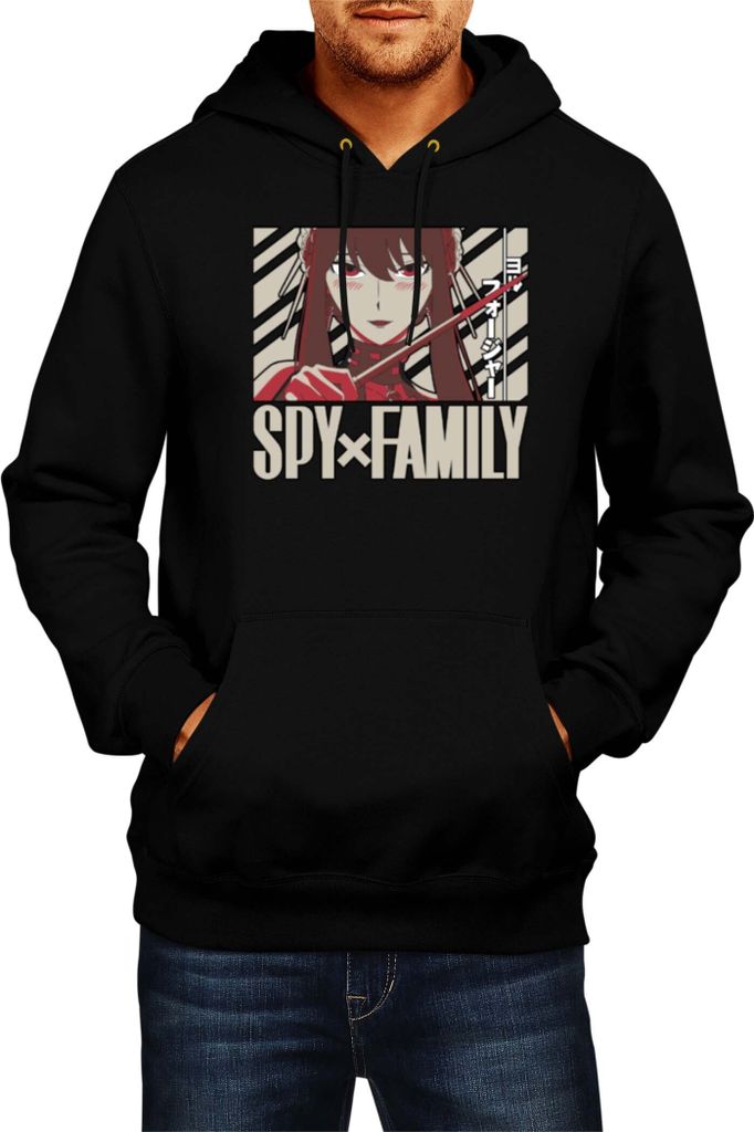 Herren Kapuzenpullover Japan Anime Manga Family Anime X Manga Spy Fan Solo Yor, Man L / Schwarz