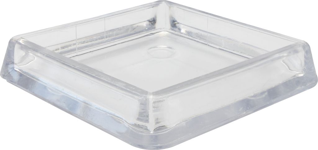 WAGNER Möbeluntersetzer eckig, Vierkant 4tlg. - 40 / 50 x 40 / 50 x 11 mm, Abrieb 4 mm, Kunststoff transparent - 15034099