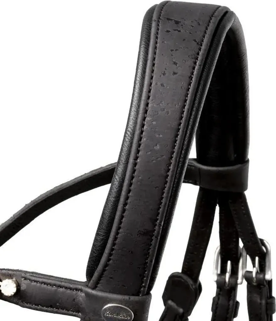 Filet cheval en liège Kavalkade Cortica végétalien avec muserolle mixte - 5
