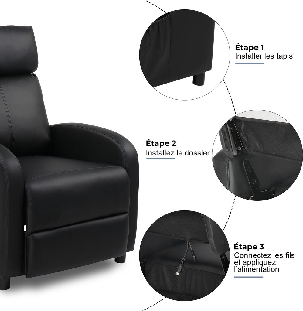 FCH Massagesessel,Fernsehsessel Ruhesessel mit Produktbild 7