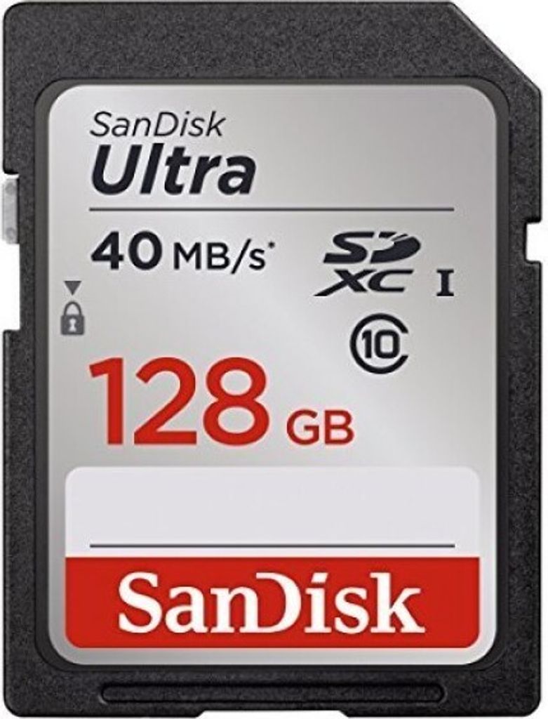 SanDisk Speicherkarte Ultra 128 GB SDXC (40 MB/s, Class 10, UHS-I)
