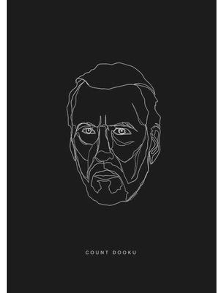 Poster Star Wars Lines Dark Side Dooku 50x70 cm