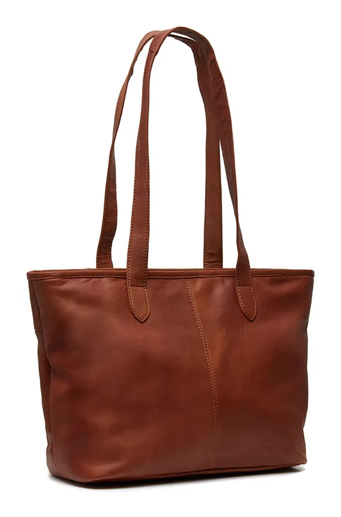 Sac à main ordinateur Monza Shopper en cuir Cognac pour femme active