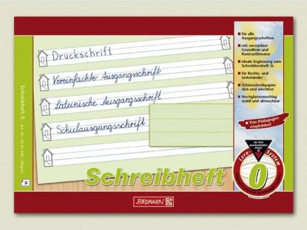 BRUNNEN Schreibheft A5quer Lineatur 0 16 Blatt 1045940 Produktbild 