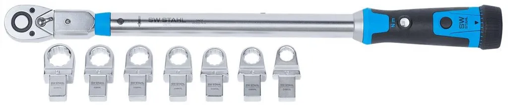 Clé dynamométrique 40-200 Nm avec cliquet 1/2 et 7 embouts - 5
