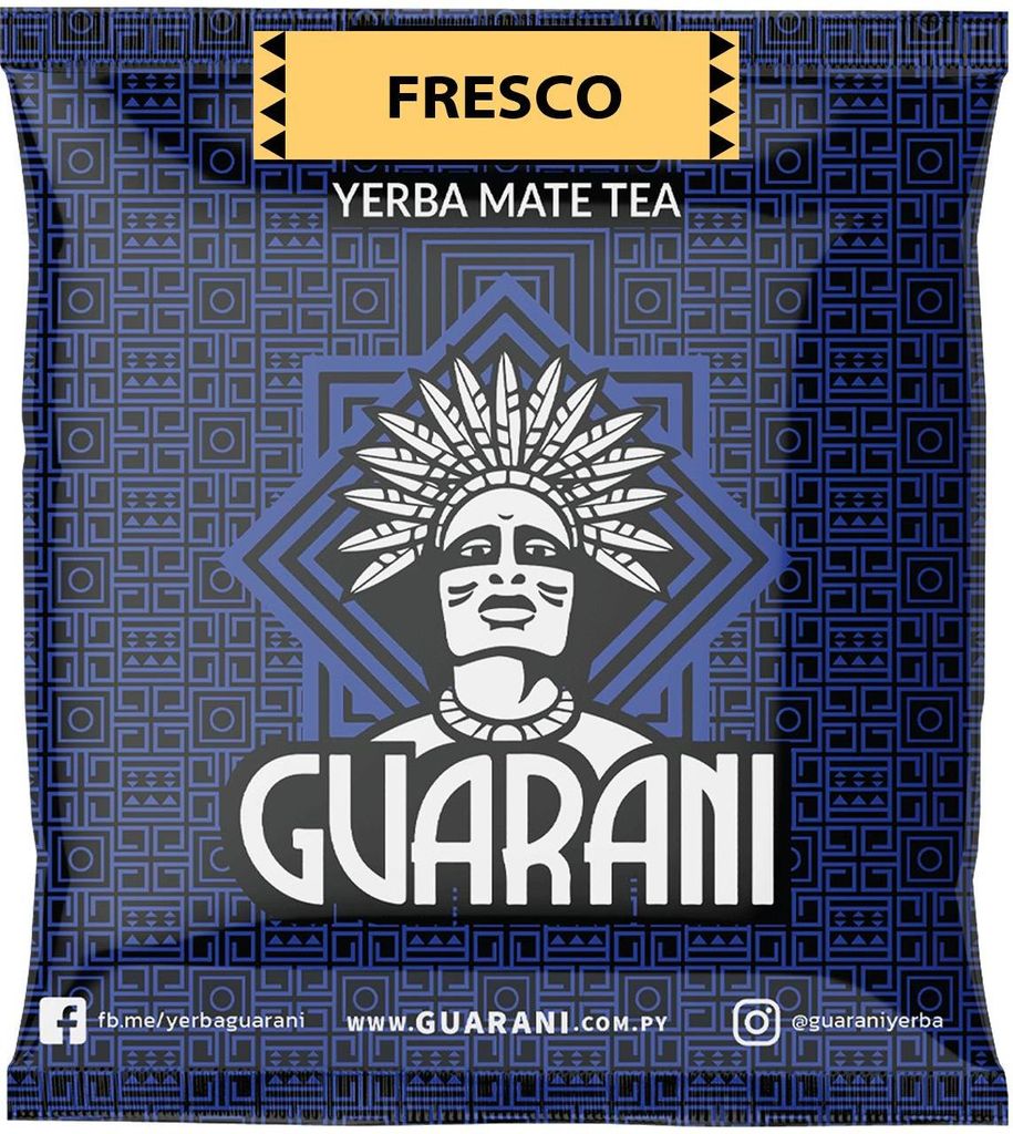 Guarani - Mate Tee Fresco 50g Probe - Minze, Salbei, Eukalyptus - Rauchig Viel Staub - Intensive Yerba Mate - Paraguay