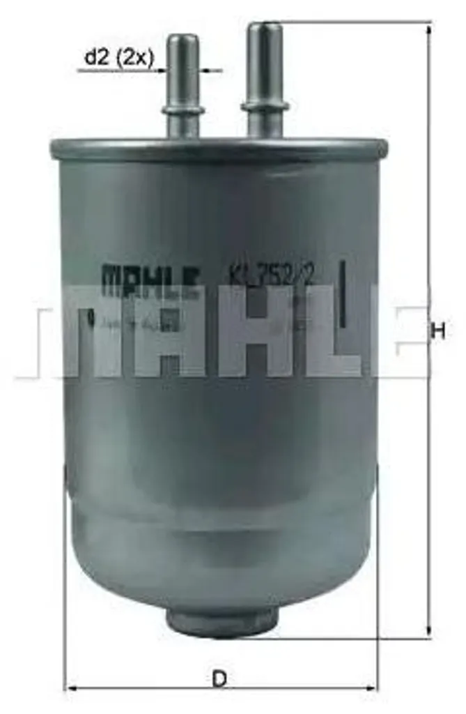 Filtre à Carburant KL 752/2D KNECHT avec Séparateur d'Eau et Débit Stable
