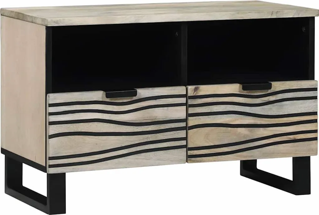Maison Exclusive Mobile TV Bianco | Arreda con Luce e Ordine 70x33x46cm