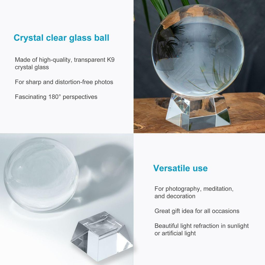 Lot de 10 boules de Noël en verre (D60 mm) Myst transparent irisé - Boule et déco de sapin