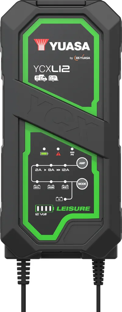 Yuasa YCX12L Chargeur intelligent 12V 12A avec cycle de charge 9 étapes