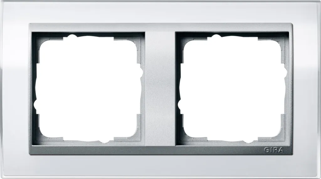 Placca GIRA Event Clear 2 Posti Bianca 0212726 | Design e Sistema 55