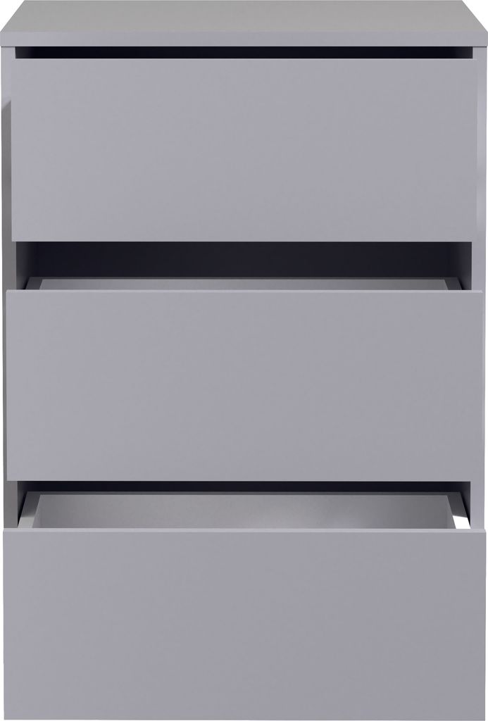 Schubkasteneinsatz >EXTRA< 3 Schübe, für Kleiderschrank, in Grau - 51x70,6x39,6cm (BxHxT)