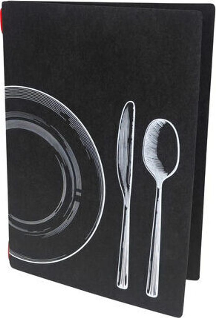 9x Speisekarte "ECO DISH SET" schwarz A5