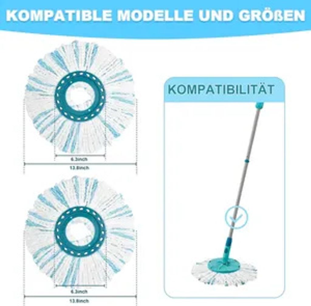Sada 2 náhradních hlav CLEAN TWIST Disc Mop micro duo, Obrázek produktu 6