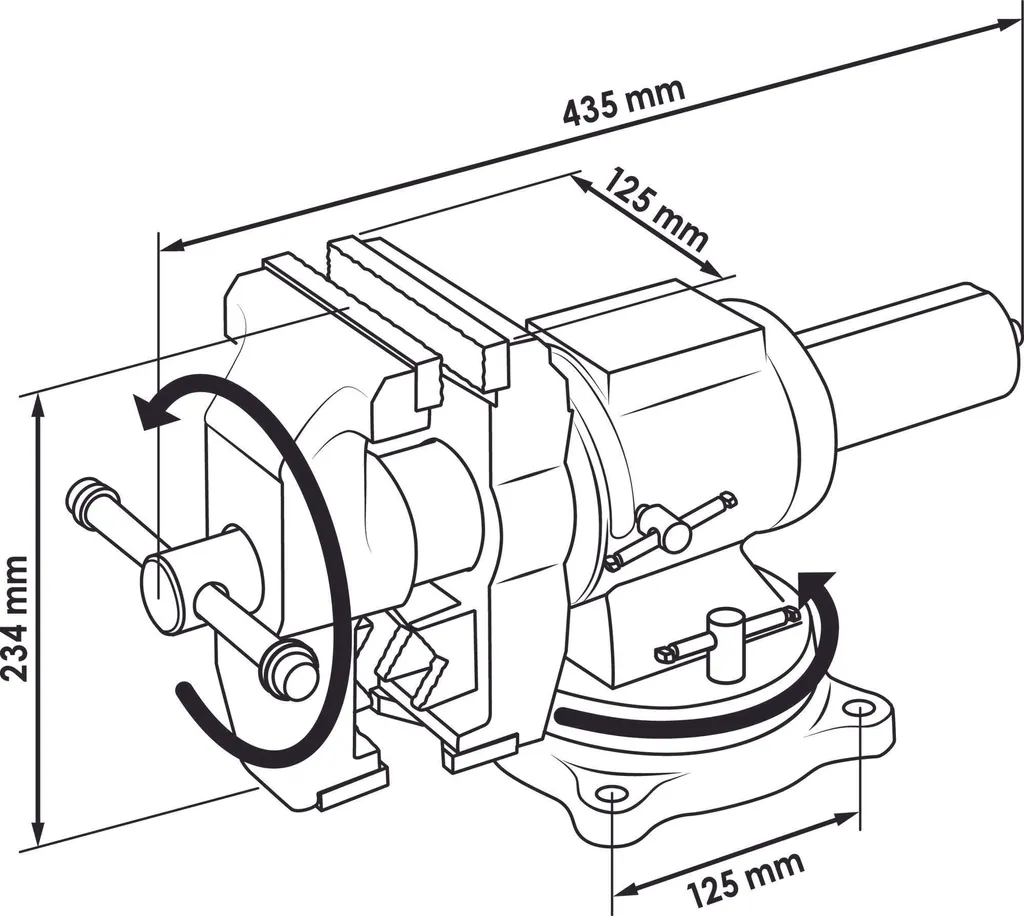 Étau VIGOR V6150N orientable à 360 degrés horizontale et verticale - 2