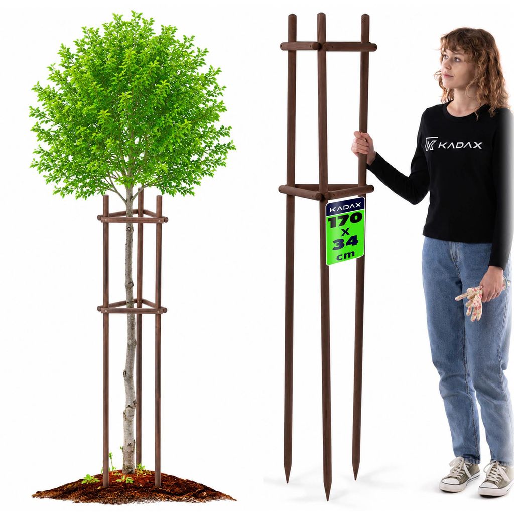 KADAX Baumstütze 170 cm aus robustem Holz, Baumpfahl zur Produktbild 