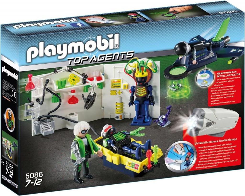 PLAYMOBIL 5086 Agentenlabor mit Flieger - Spielzeug