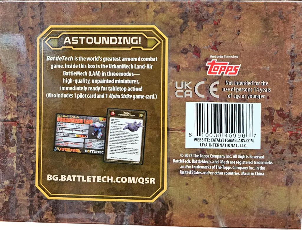 Figurine de Combat BattleTech UrbanMech LAM en Pack de Récupération