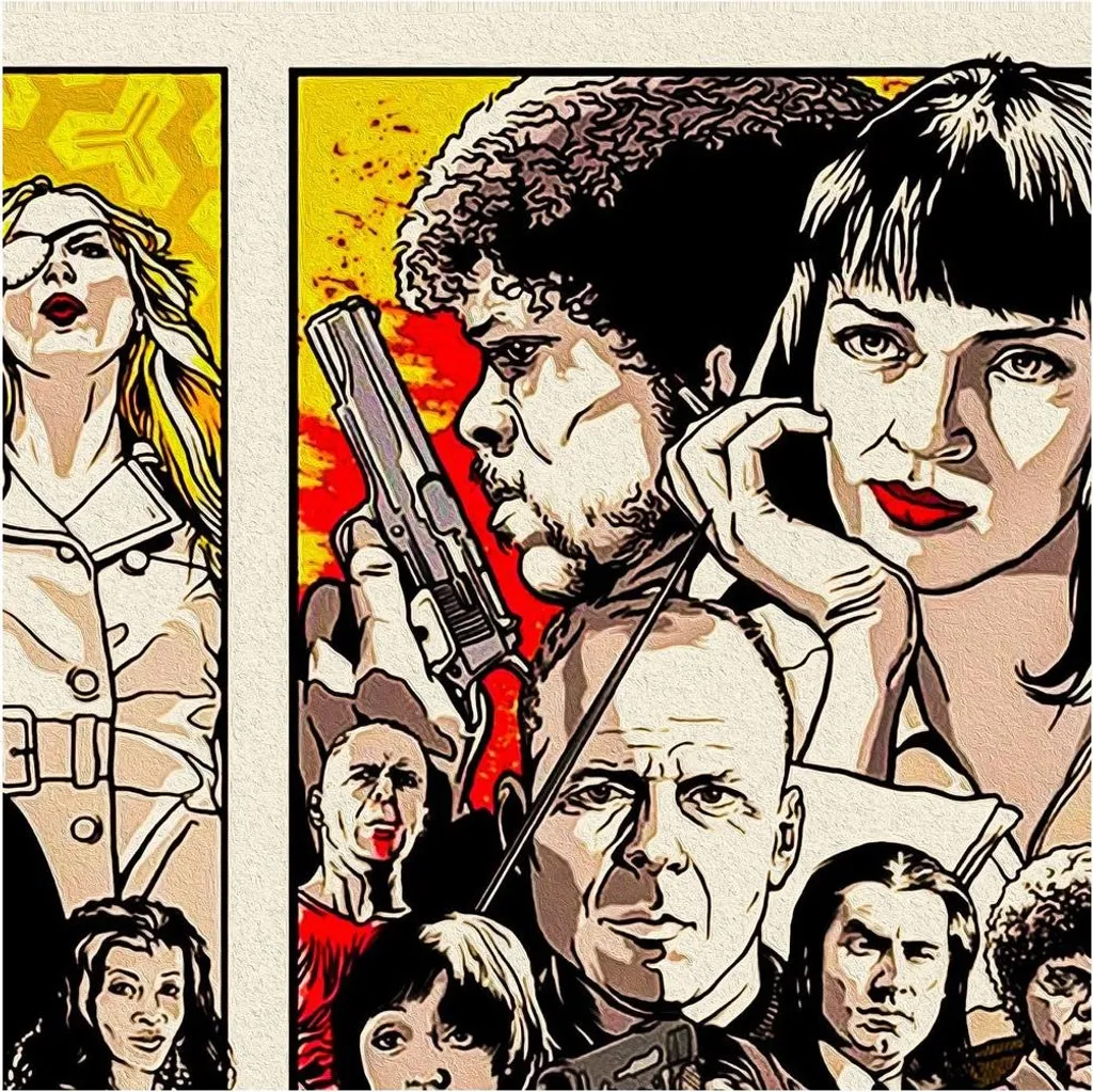 Toile Films Tarantino 100x50 cm - Impression HD sur châssis bois massif