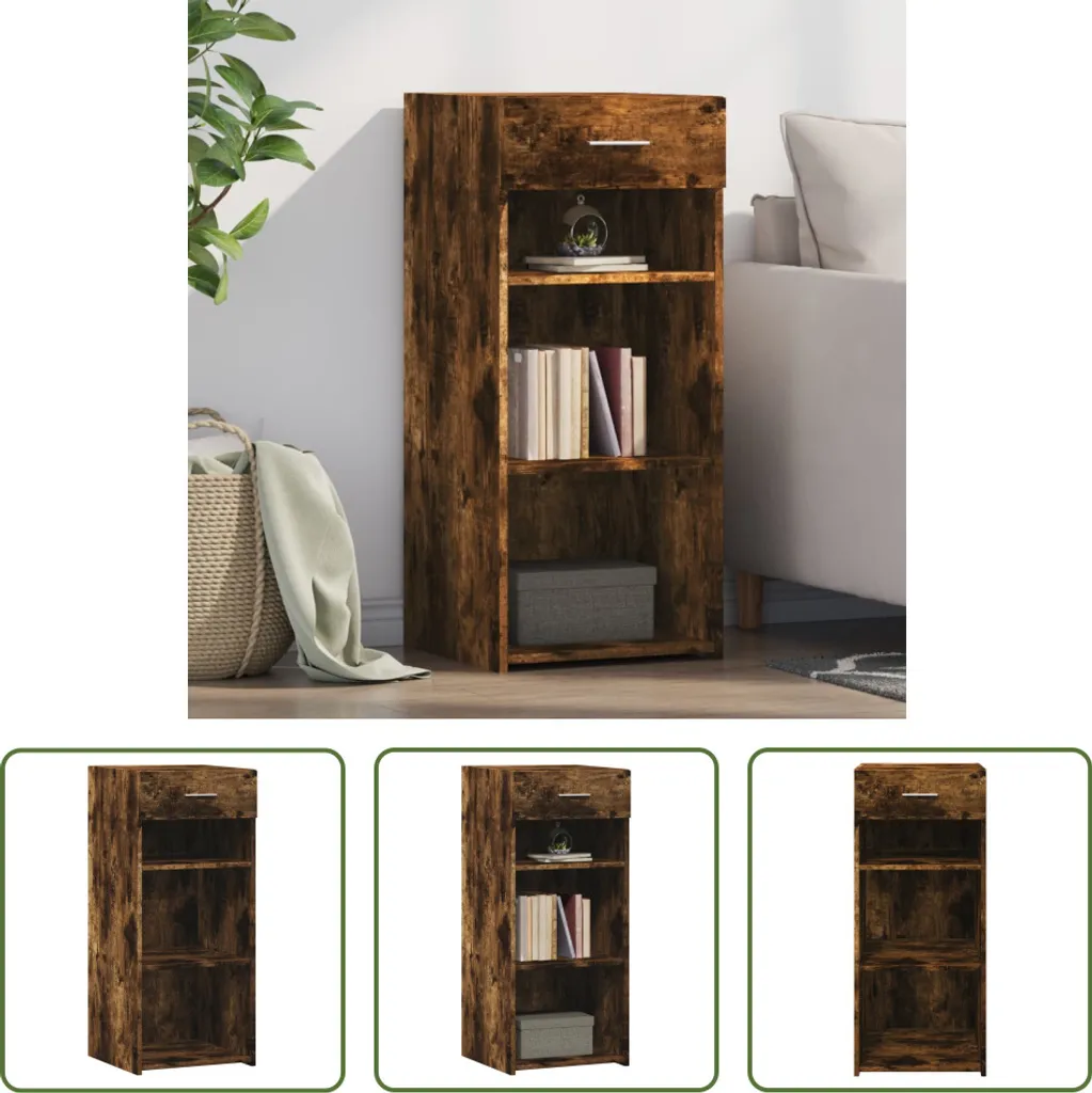 Mobile Archivio Rovere Fumé 93cm | Credenza Legno Ufficio Living Store