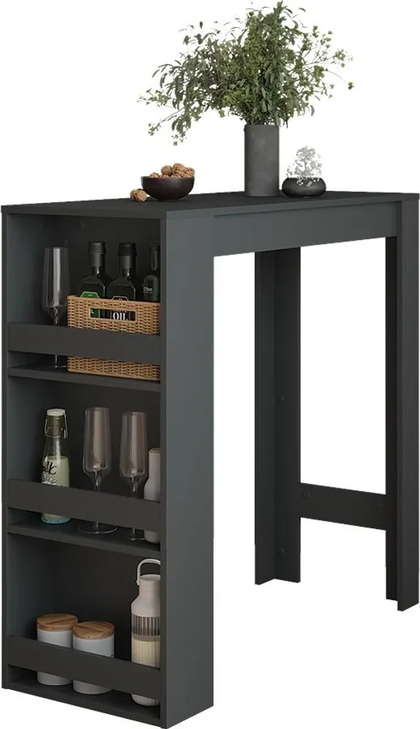 Vicco Table de bar Repose Anthracite 45x110cm Modèle 55355 Design Chic
