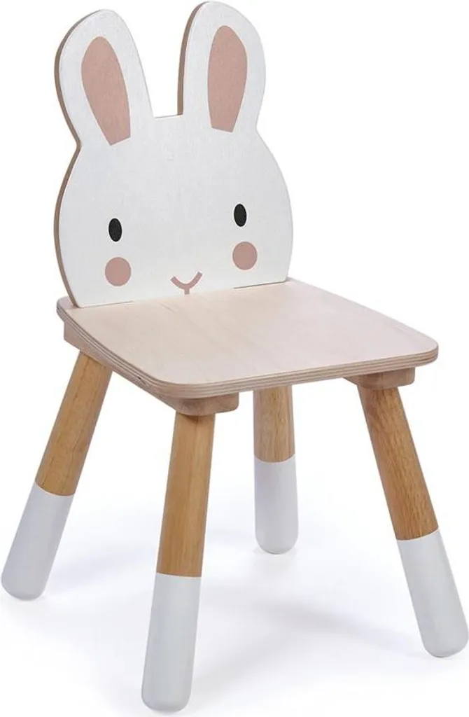 Chaise Enfant Lapin Forêt idéale pour le Dessin et les Jeux en Bois