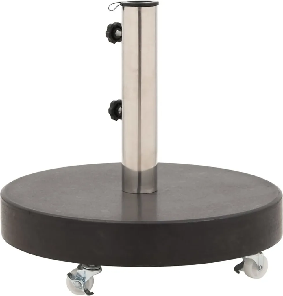 Supporto per ombrellone granito 30 kg rotondo nero - 5