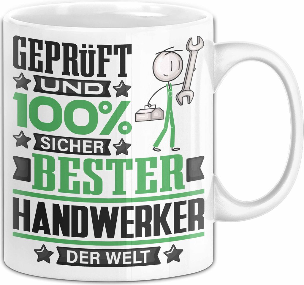 Handwerker Geschenk Lustiger Spruch für Handwerker Geschenkidee Bester Handwerker Der Welt (Weiß)