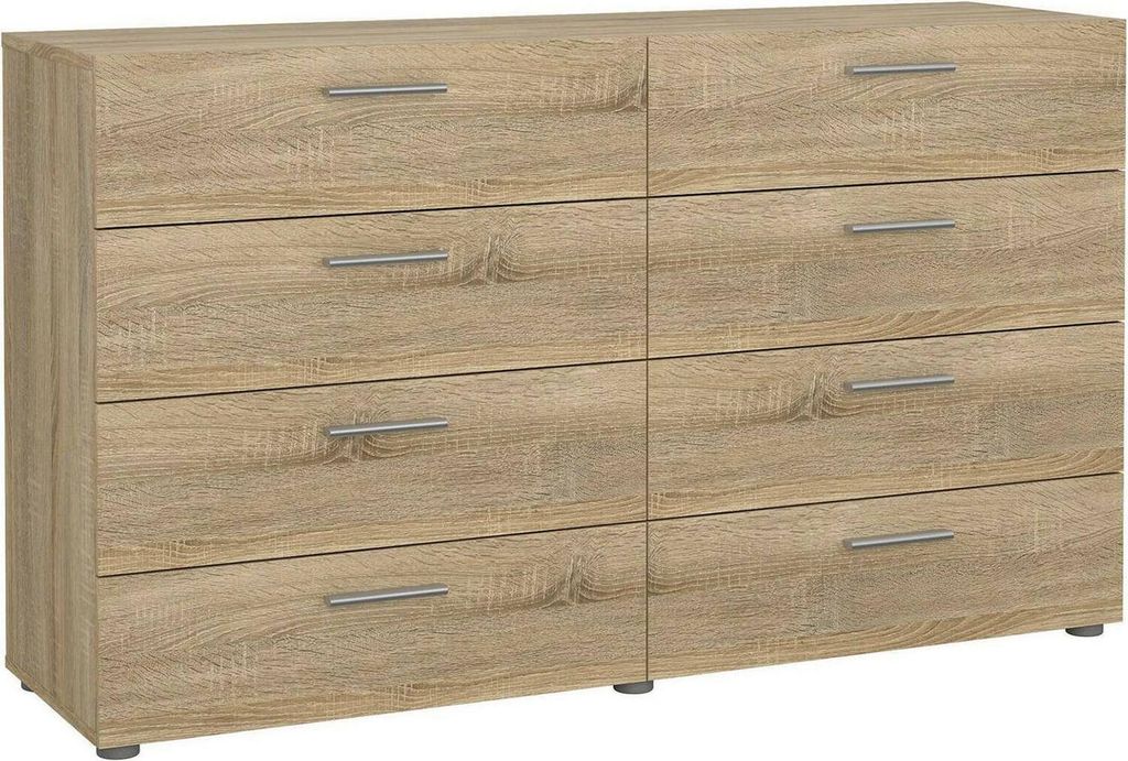 Kommode Phethai, Wohnzimmerbuffet, Wohnzimmer-Sideboard, Moderne Küchen-Speisekammer, 140x40 h82 cm, Eiche