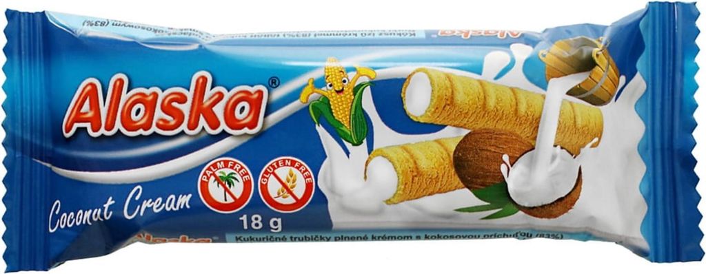 KUKURIČNÉ RÚRKY S KOKOSOVÝM KRÉMOM, BEZLEPKOVÉ 18 g - Obrázok produktu 