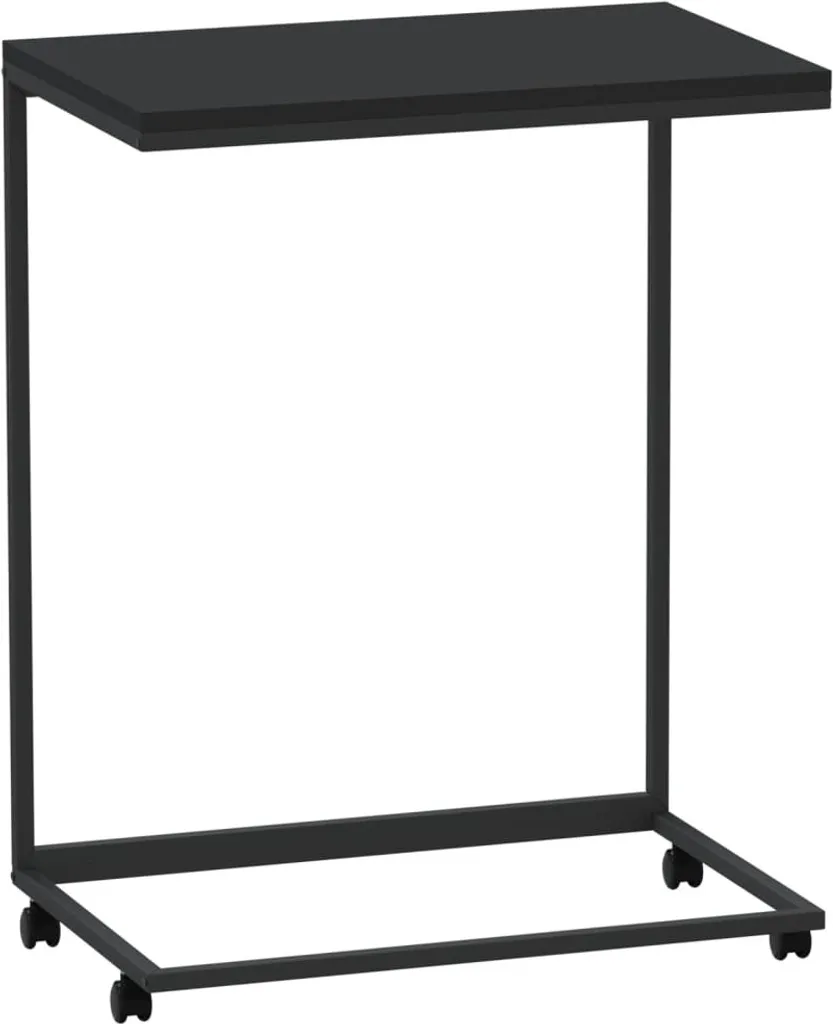 Maison Exclusive - Tavolino con rotelle Nero 55x35x70 cm Materiale legnoso