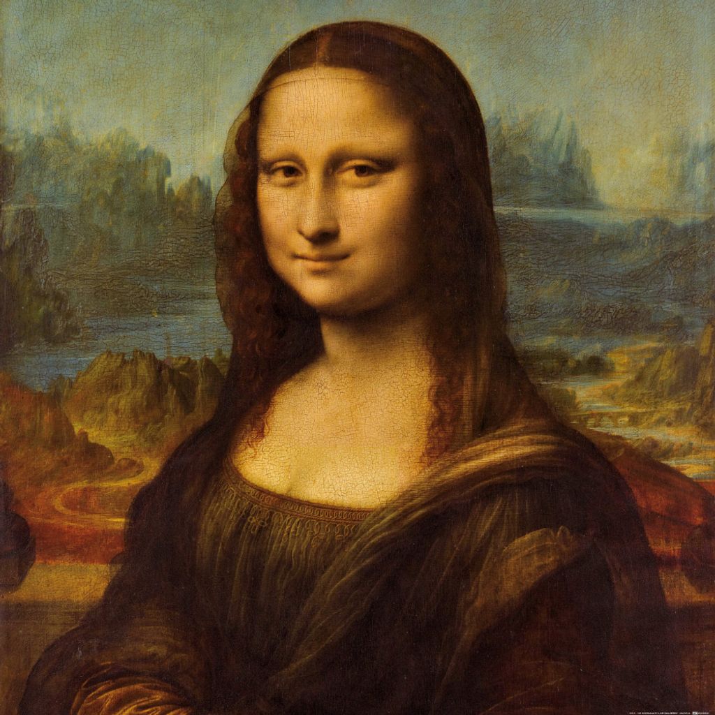 Leonardo Da Vinci Kunstdruck Bild - Mona Lisa, 1503-1506 (100 x 100 cm)