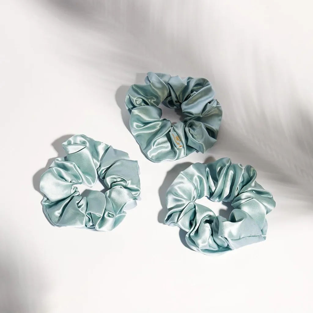 Accessoire Cheveux en Soie et Amazonite pour Chignon et Queue de Cheval - 4