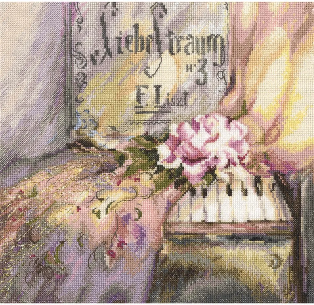 Kit Broderie Point de Croix RTO M549 Modèle à Compter Nocturne 30cm