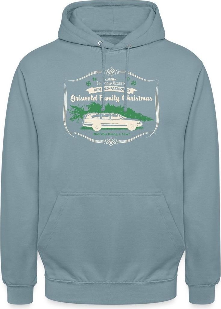 Spreadshirt Schöne Bescherung Hast Du Eine Säge Mitgebracht Uni Hoodie, 3XL, Nebelblau