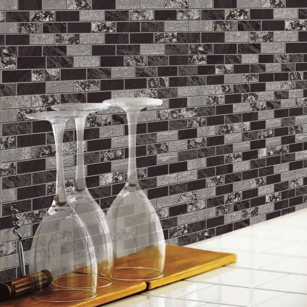 RoomMates StickTILES Crédence de Cuisine Adhésive Aspect Marbre 4 pcs