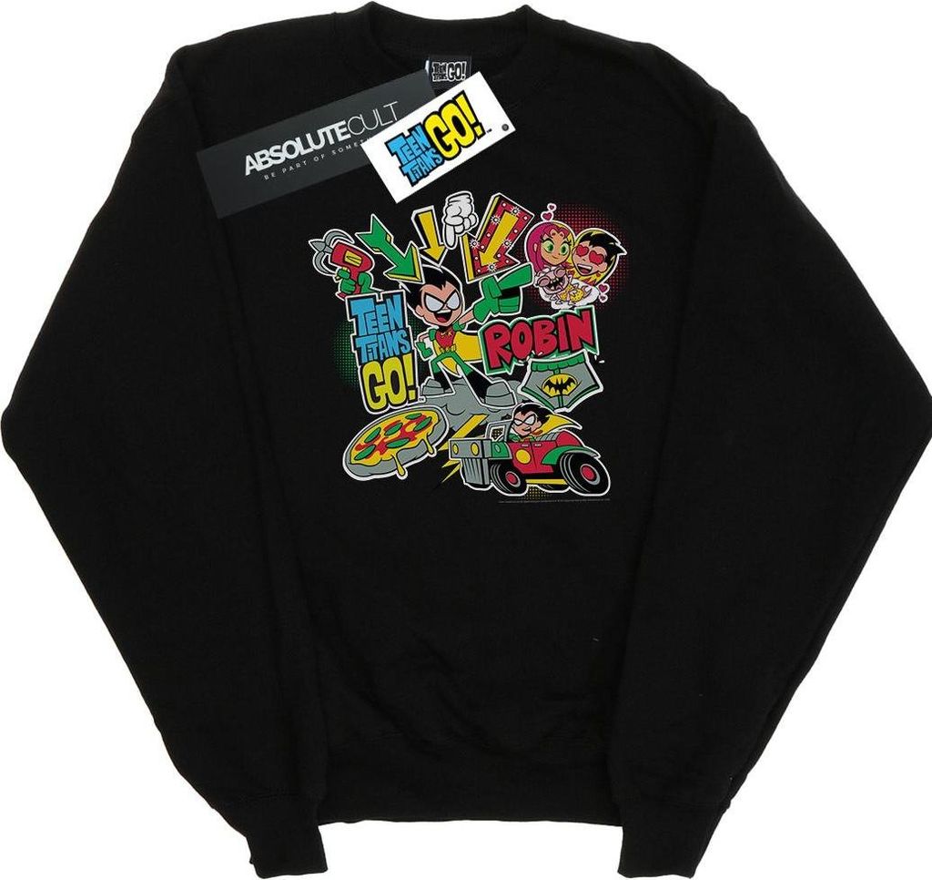 DC Comics - "Teen Titans Go" Sweatshirt für Damen BI41505 (M) (Schwarz)