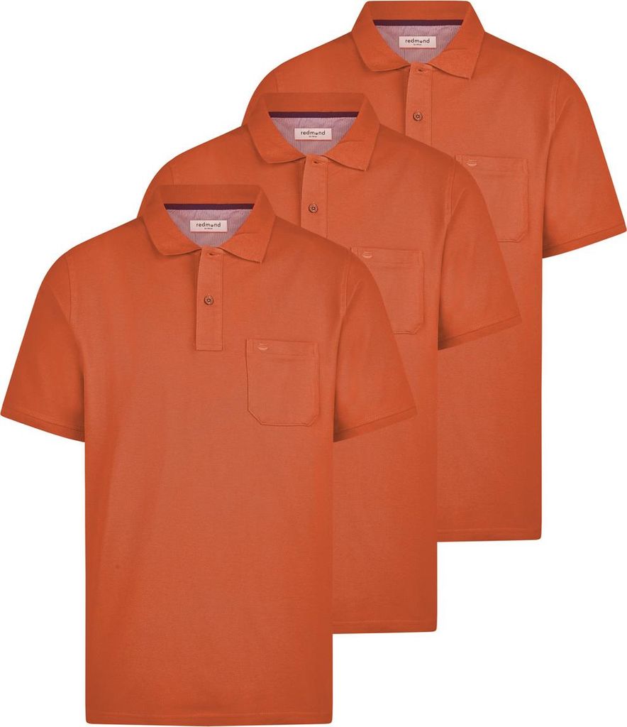 Redmond 3er Pack Basic Poloshirt Weiches Material mit hohem Komfort, Klassischer Polokragen zeitloser Stil, Vielseitig kombinierbar für jeden Tag