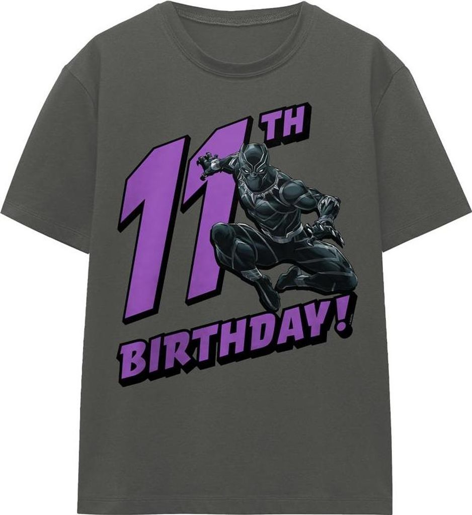 Black Panther: Wakanda Forever - T-Shirt für Damen, 11. Geburtstag TV25181 (M) (Holzkohle)