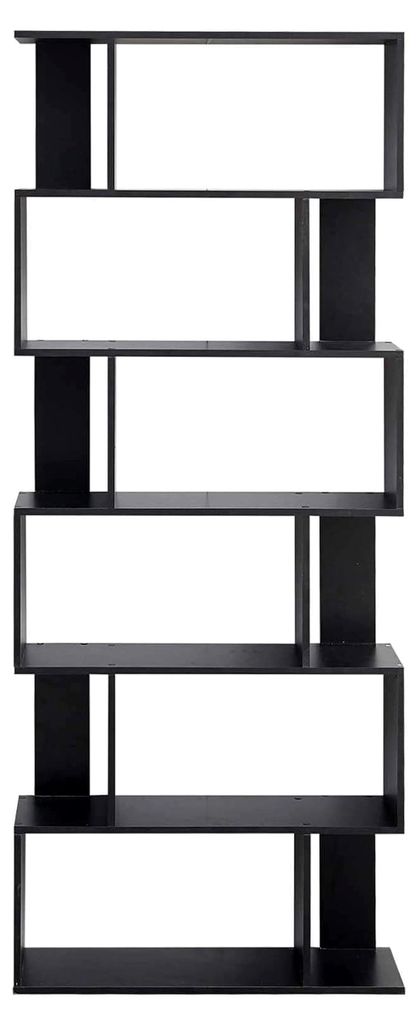 Bücherregal Standregal Modern Holz 6 Ablagen Wohnzimmer - 190 x 60 x 24 cm (H x B x T)