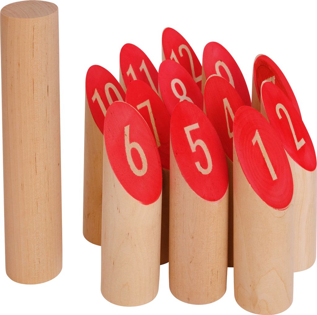 Ocean5 Nummern-Kubb, Original skandinavisches Holzwurfspiel PremiumSpiel - Birke