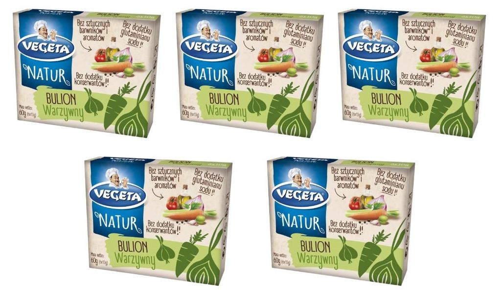 Vegeta Natur Gemüsebrühe 5x 60g - 30 brühwürfel - Gemüse Produktbild 