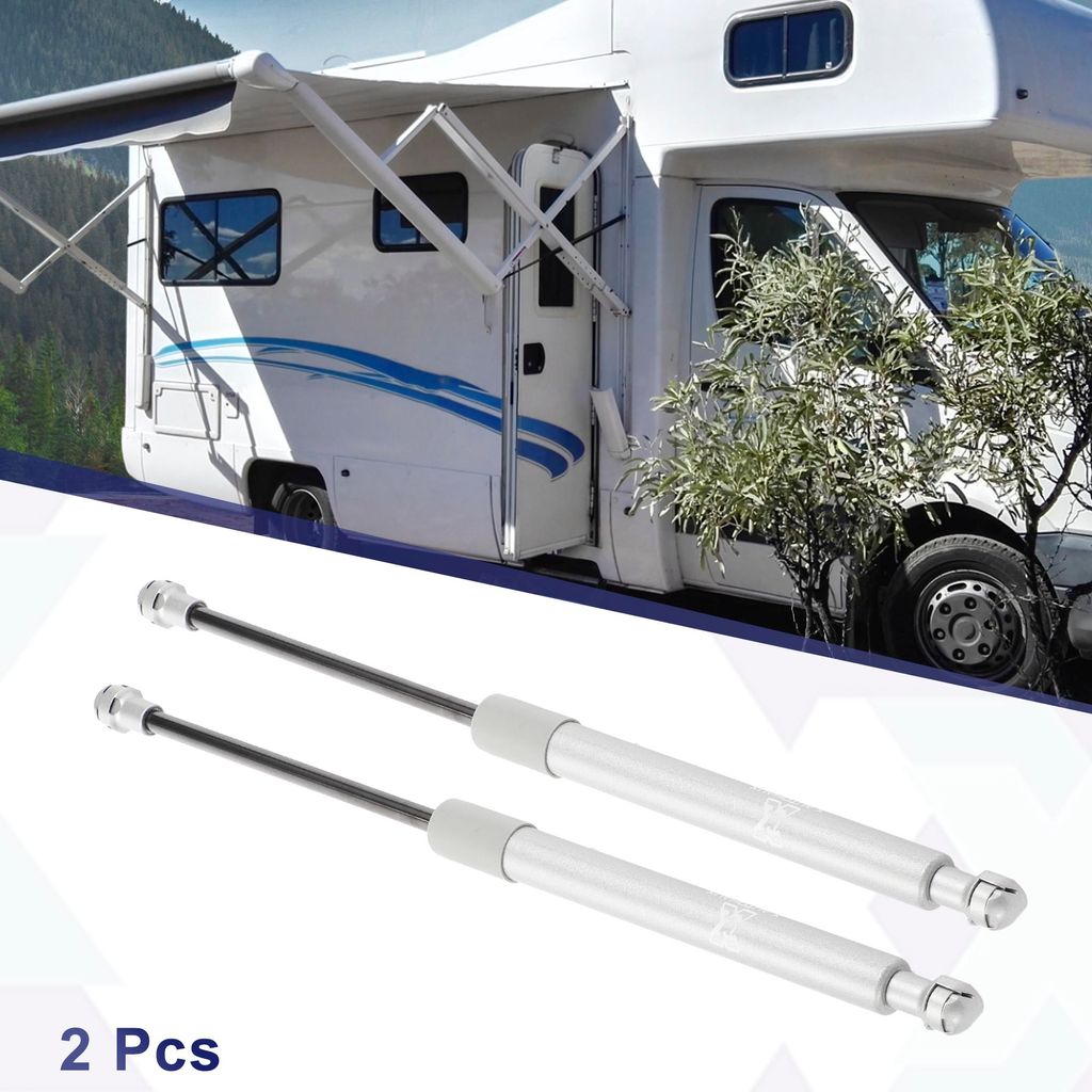 2 Stücke 14 Zoll 33 lbs/ 150N Silber Ton Lift Supports Struts Shocks Gas Spring Universal für Wohnmobil Auto LKW Boot