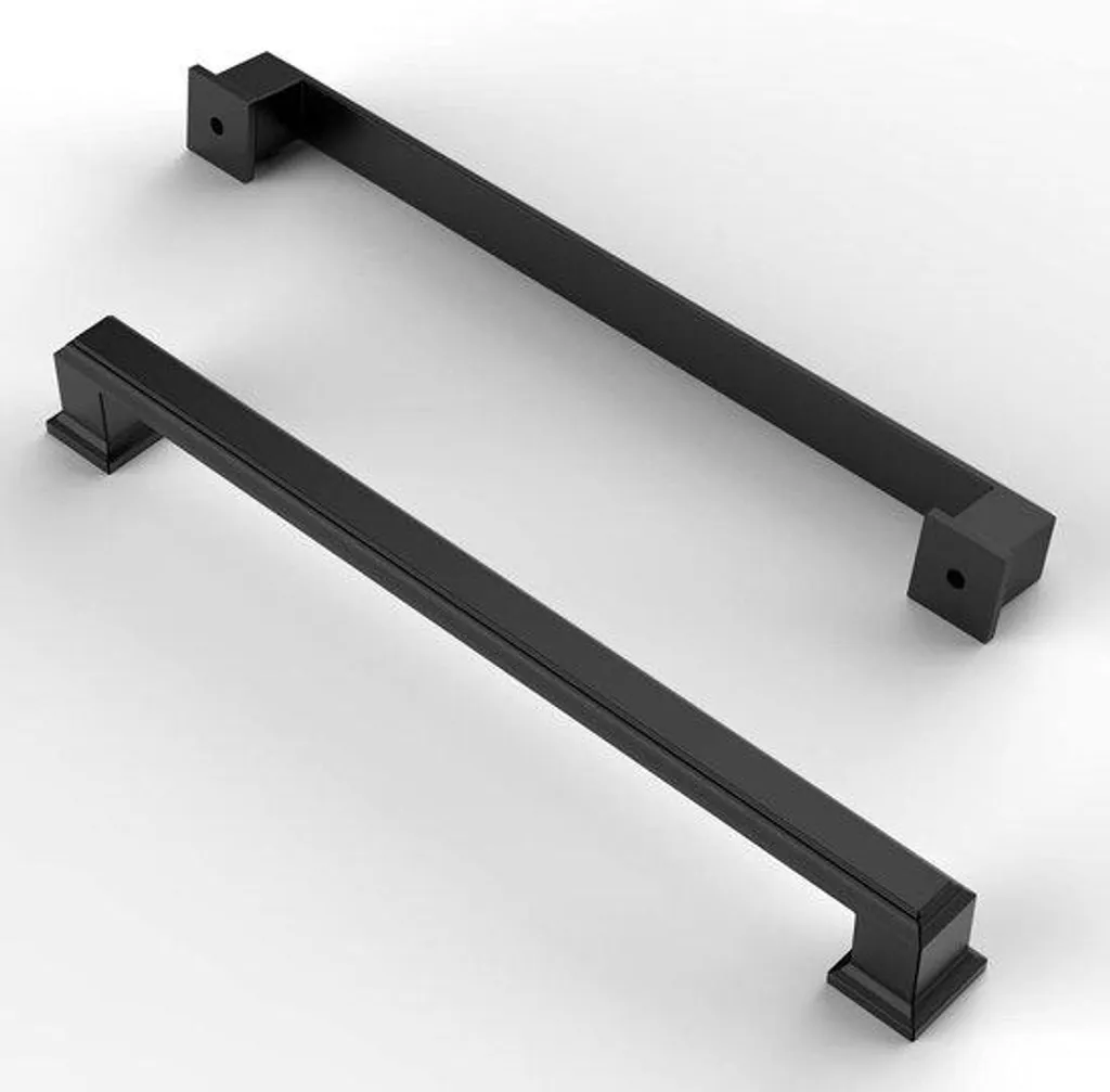 Poignée de tirage noire 192 mm pour porte de placard et tiroir x6
