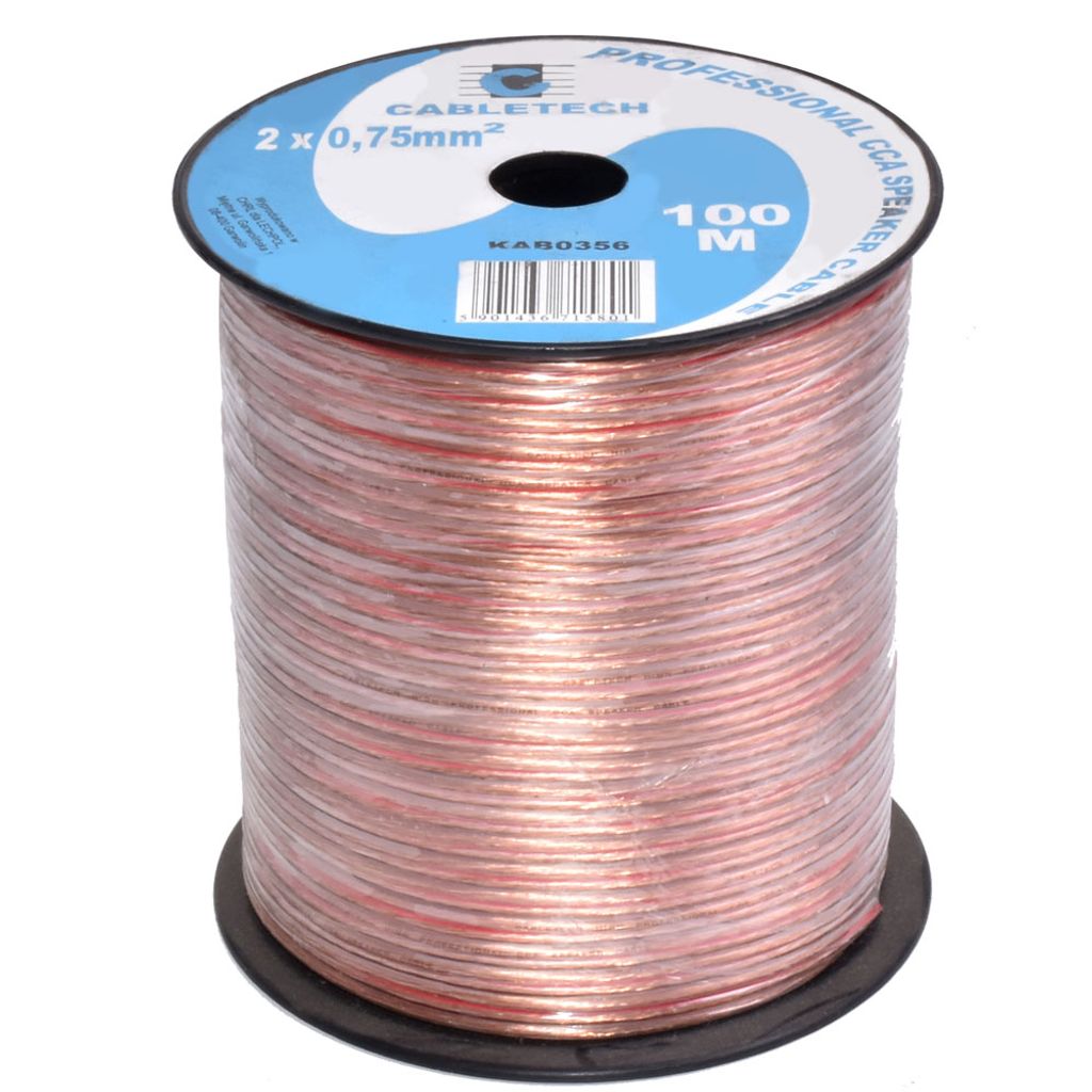 Lautsprecherkabel CCA 2x0,75mm transparent 100m
