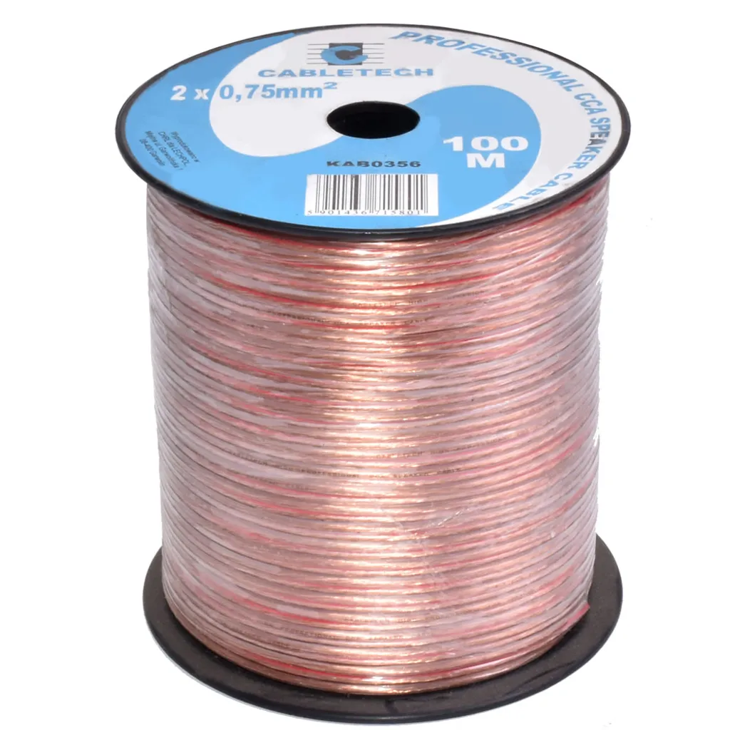 Cavo Altoparlanti 100m 2x0,75 mm² - Piattina Audio Professionale CCA