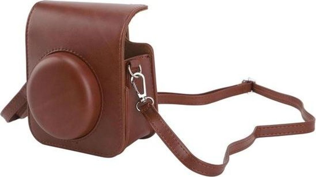 Tasche für Instax Mini 12 Kamera, Kunstledertasche, Schutzhülle mit verstellbarem Schultergurt – praktische Tragetasche aus Leder.